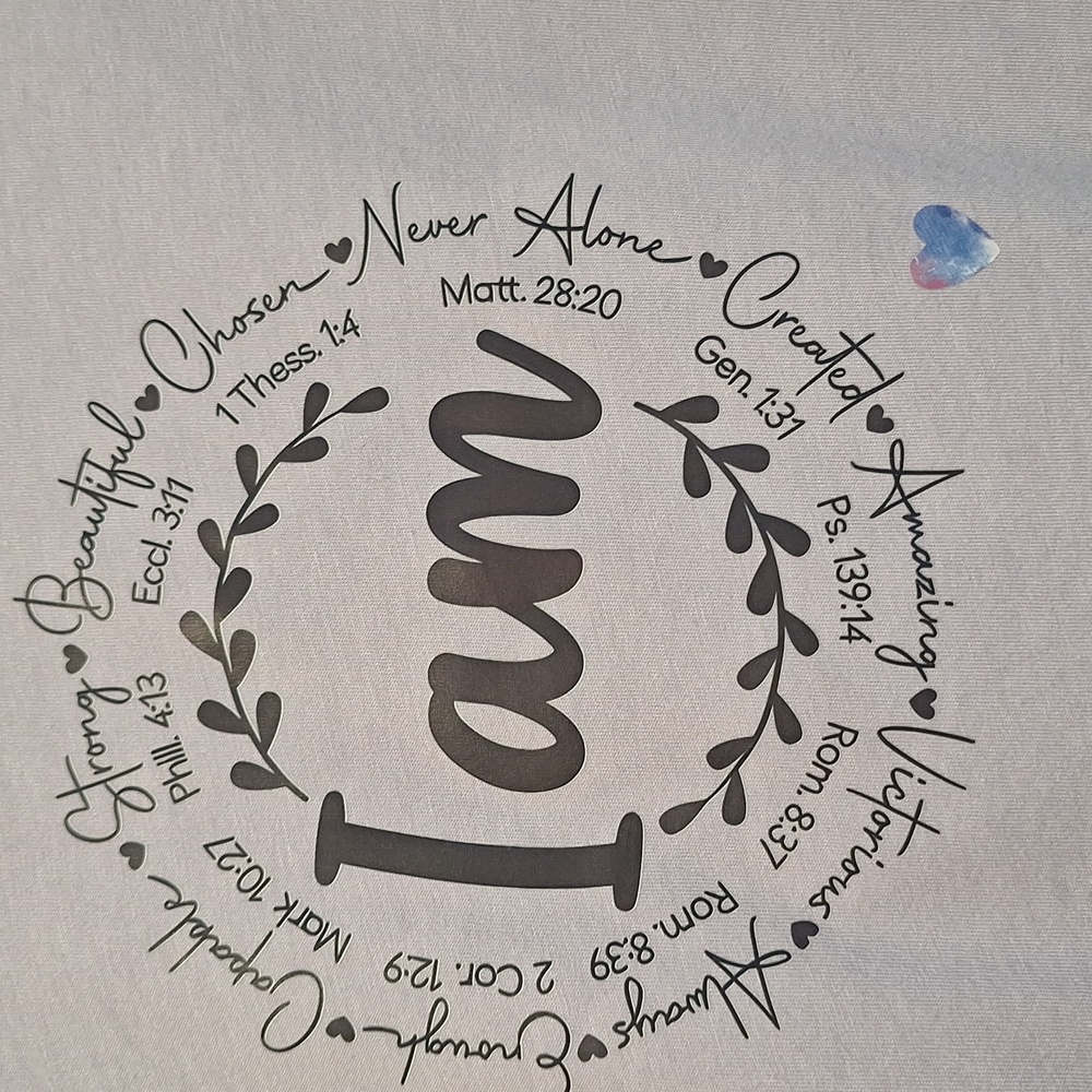 Motivational I Am Hand Pressed Tee - Picture 1 of 4